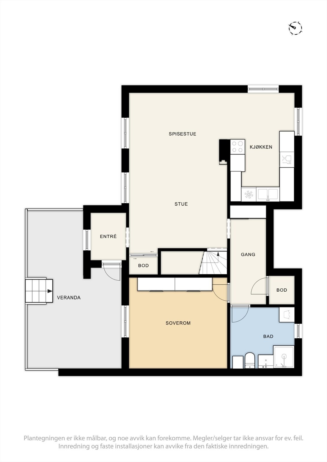 Plantegning 1. etasje Galleribilde