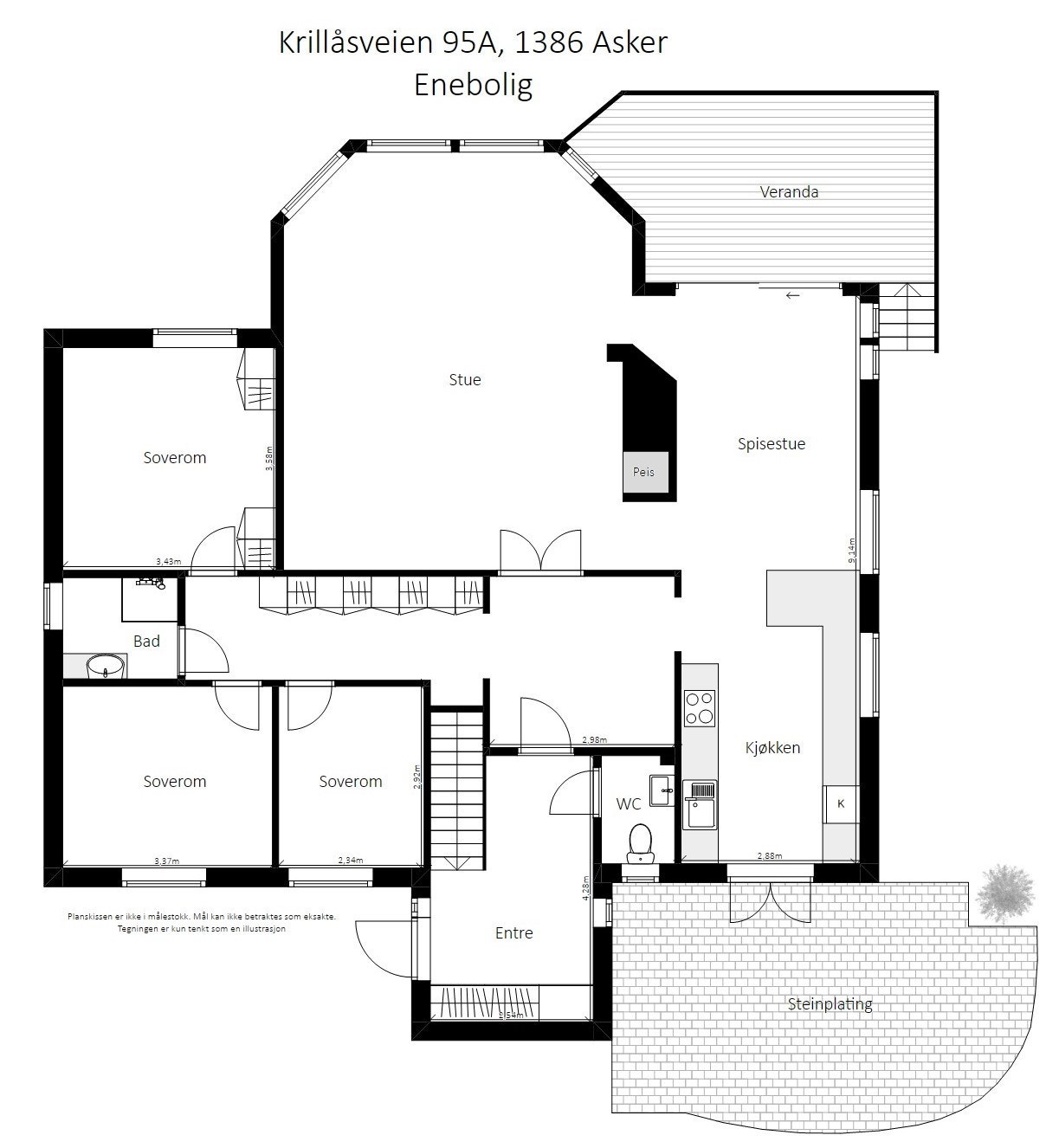 Plantegning 1. etasje. Galleribilde