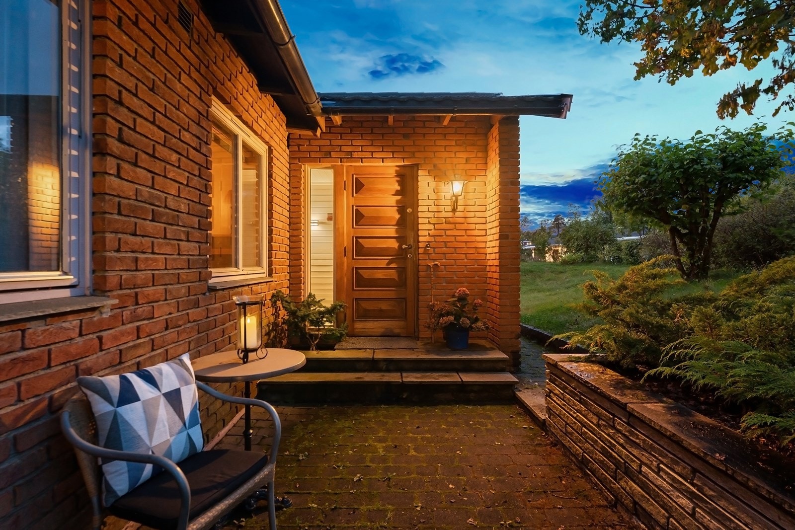 Innbydende inngangsparti. Galleribilde