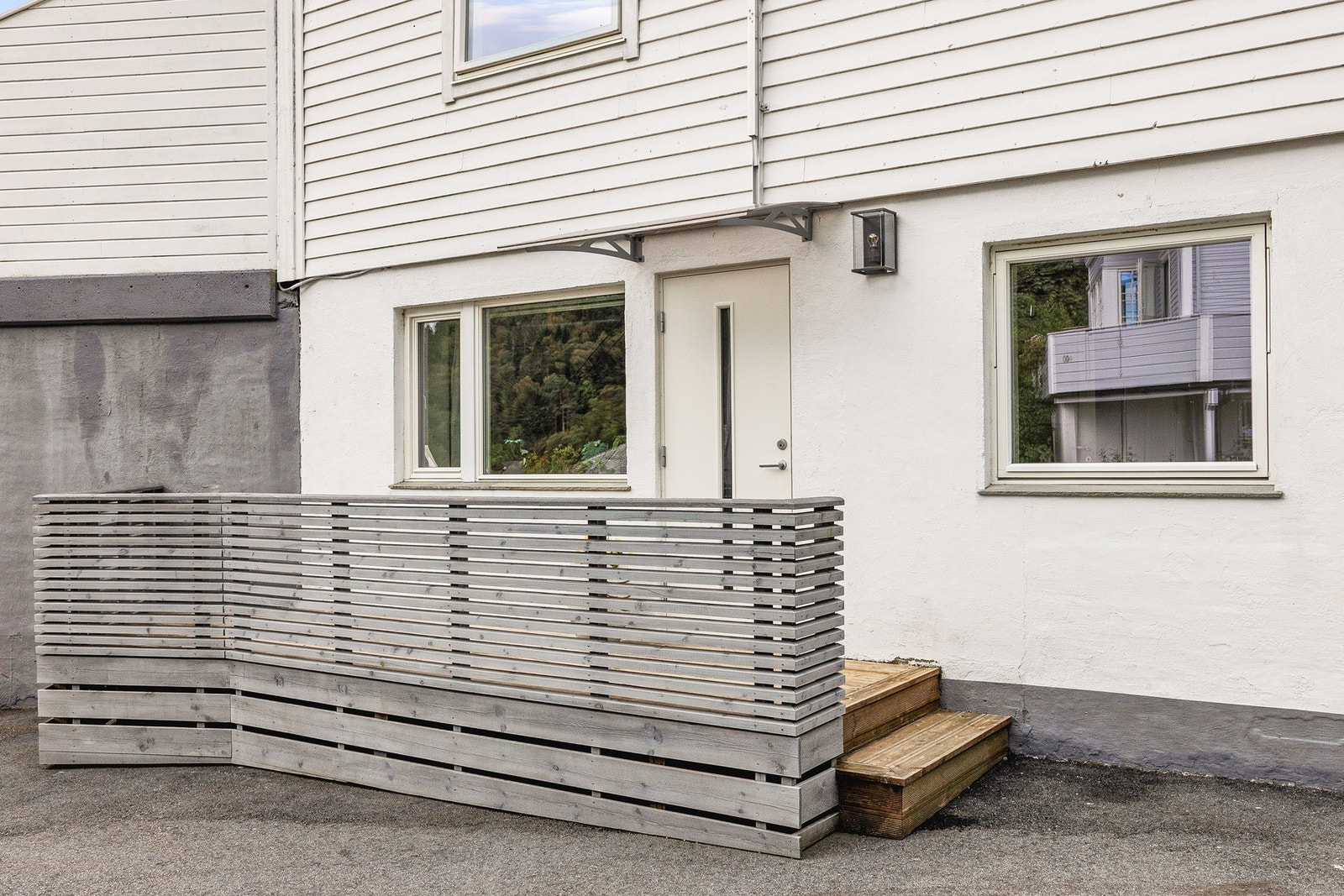 Inngangspartiet til delen som i dag blir leid ut. Galleribilde