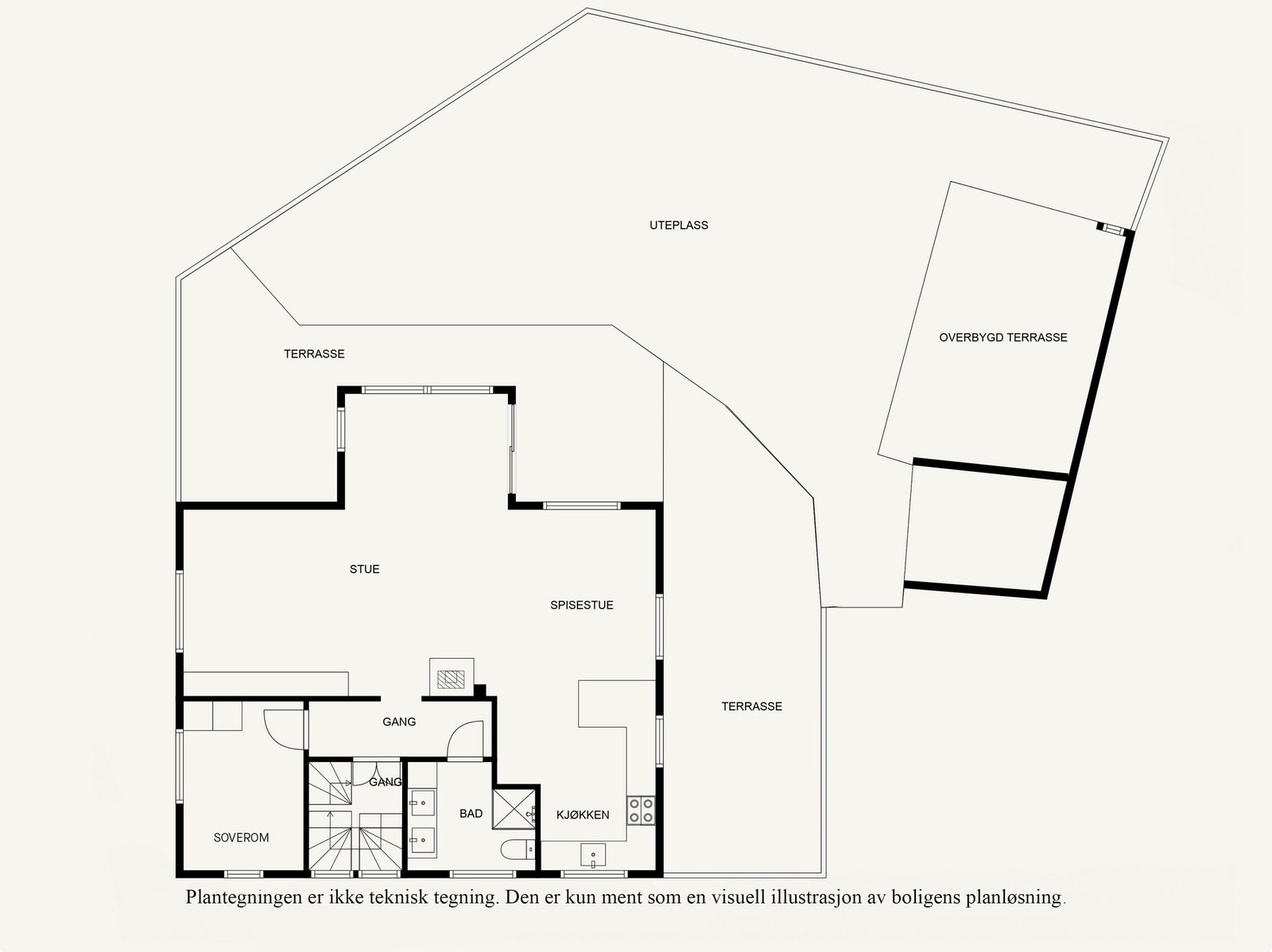Plantegning 1.etg. Galleribilde