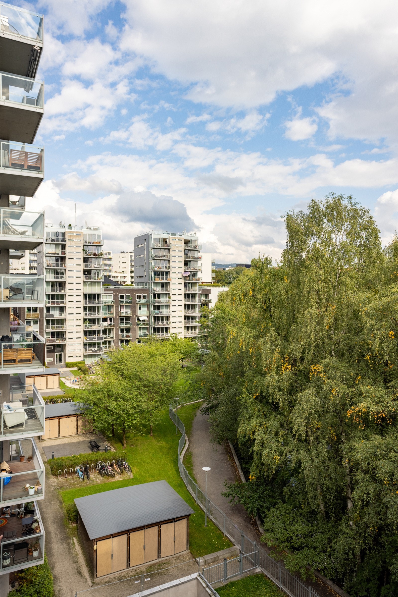 Utsyn fra balkongen. Galleribilde