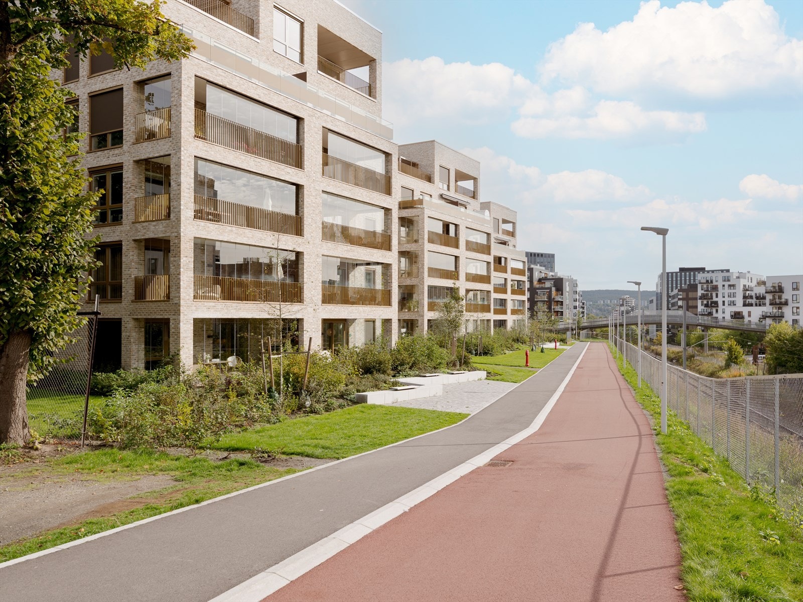 Det er lagt opp til gode gang- og sykkelveier for den ivrige mosjonisten. Galleribilde