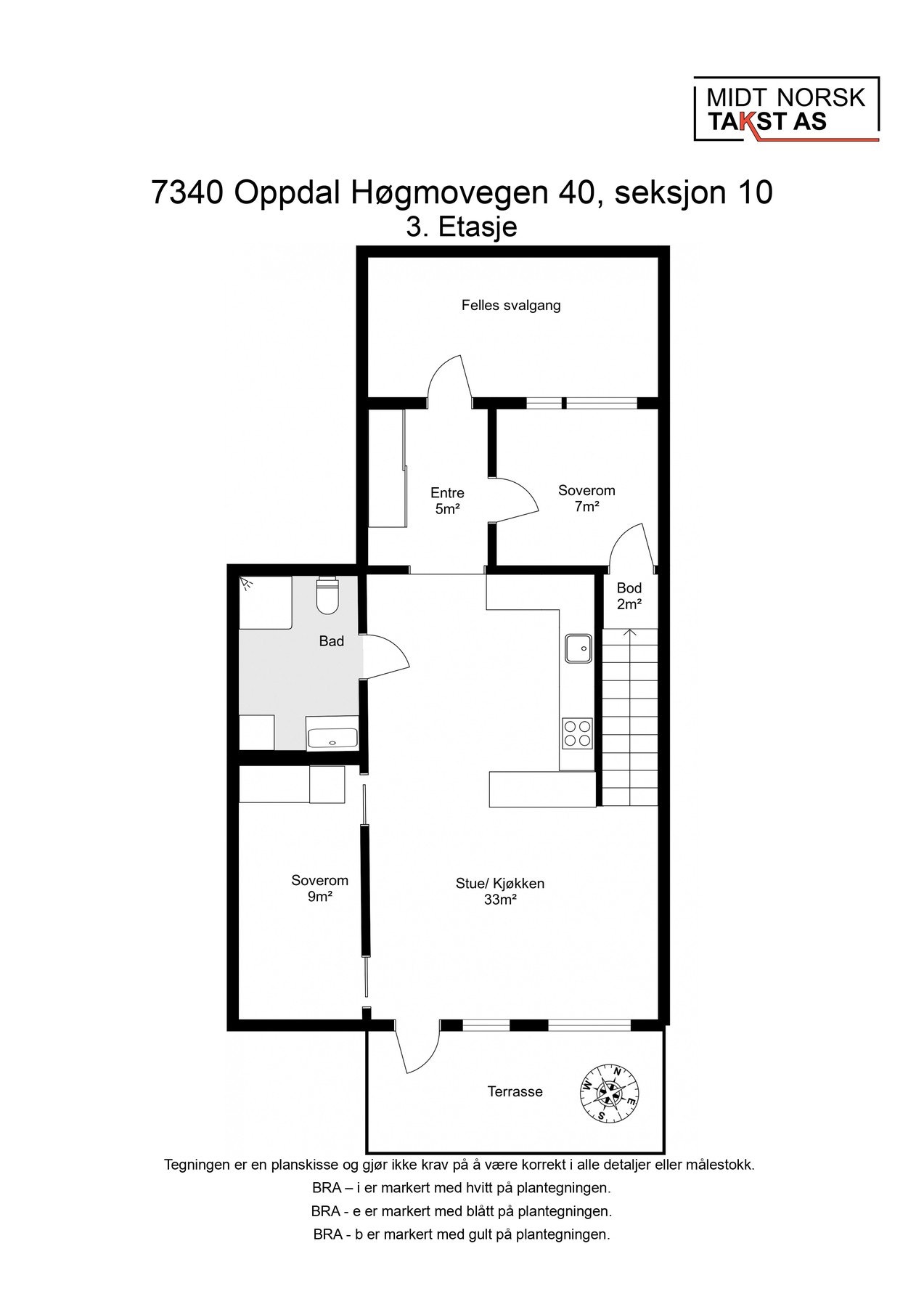 Planskisse hovedetasje. Galleribilde