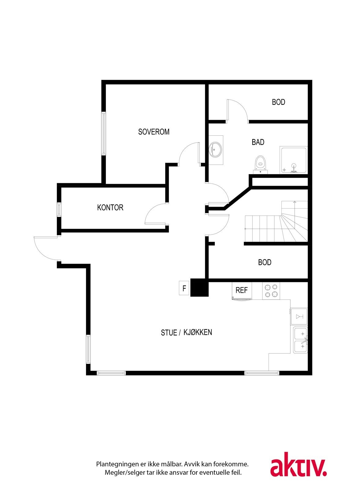Plantegning u-etasje Galleribilde