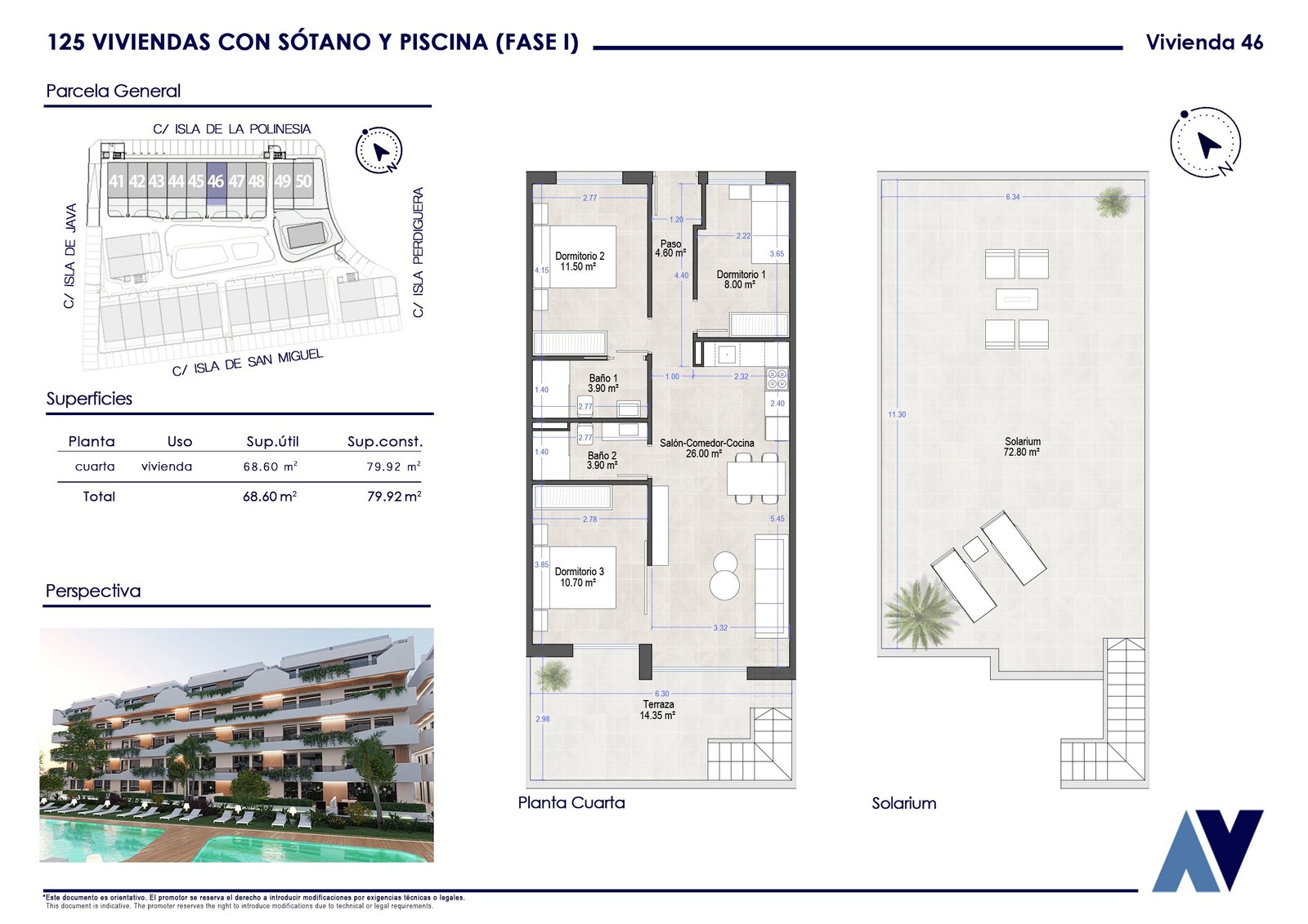Plantegning penthouse med 3 soverom Galleribilde