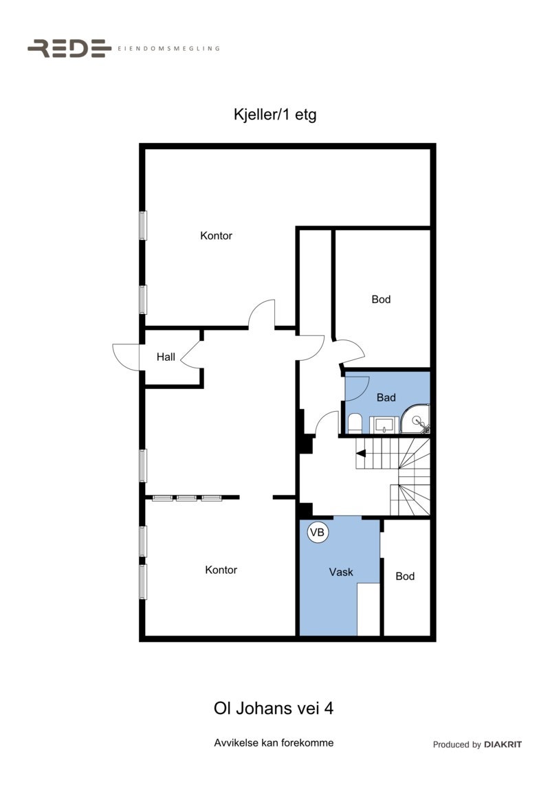 Planløsning 1. etasje. Galleribilde