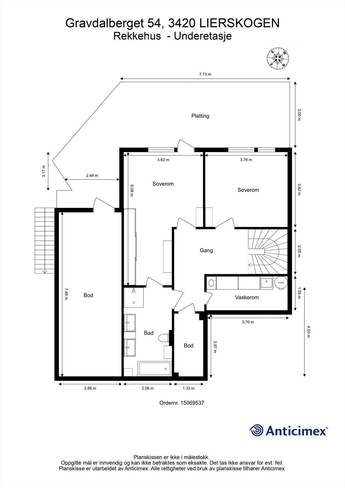 Plantegning - Underetasje Galleribilde