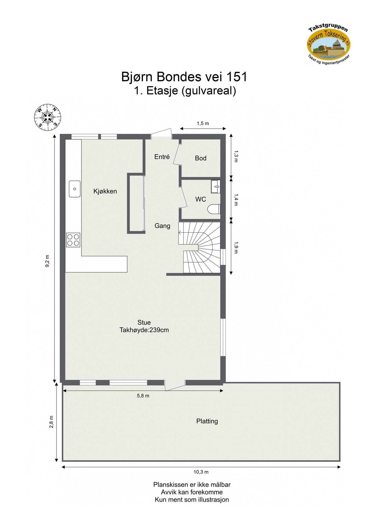 Plantegning 1.etasje Galleribilde