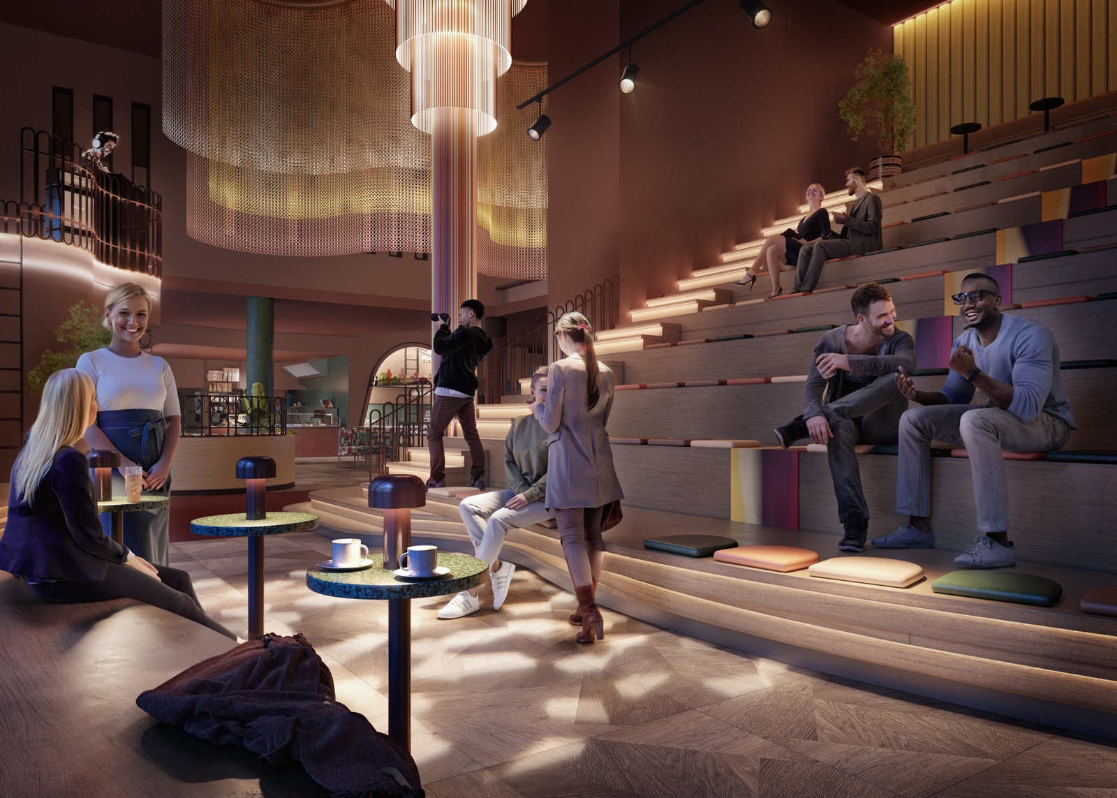 Tenk å starte dagen her!
Det blir et amfi ved inngangspartiet til bygget. Galleribilde