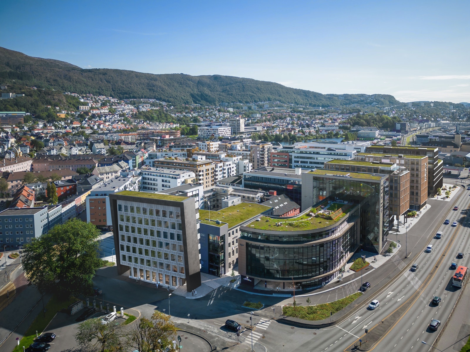 Kronstadparken - illustrasjon viser hvordan området blir, ferdig utbygget. Kun et bygg igjen etter LINK Galleribilde
