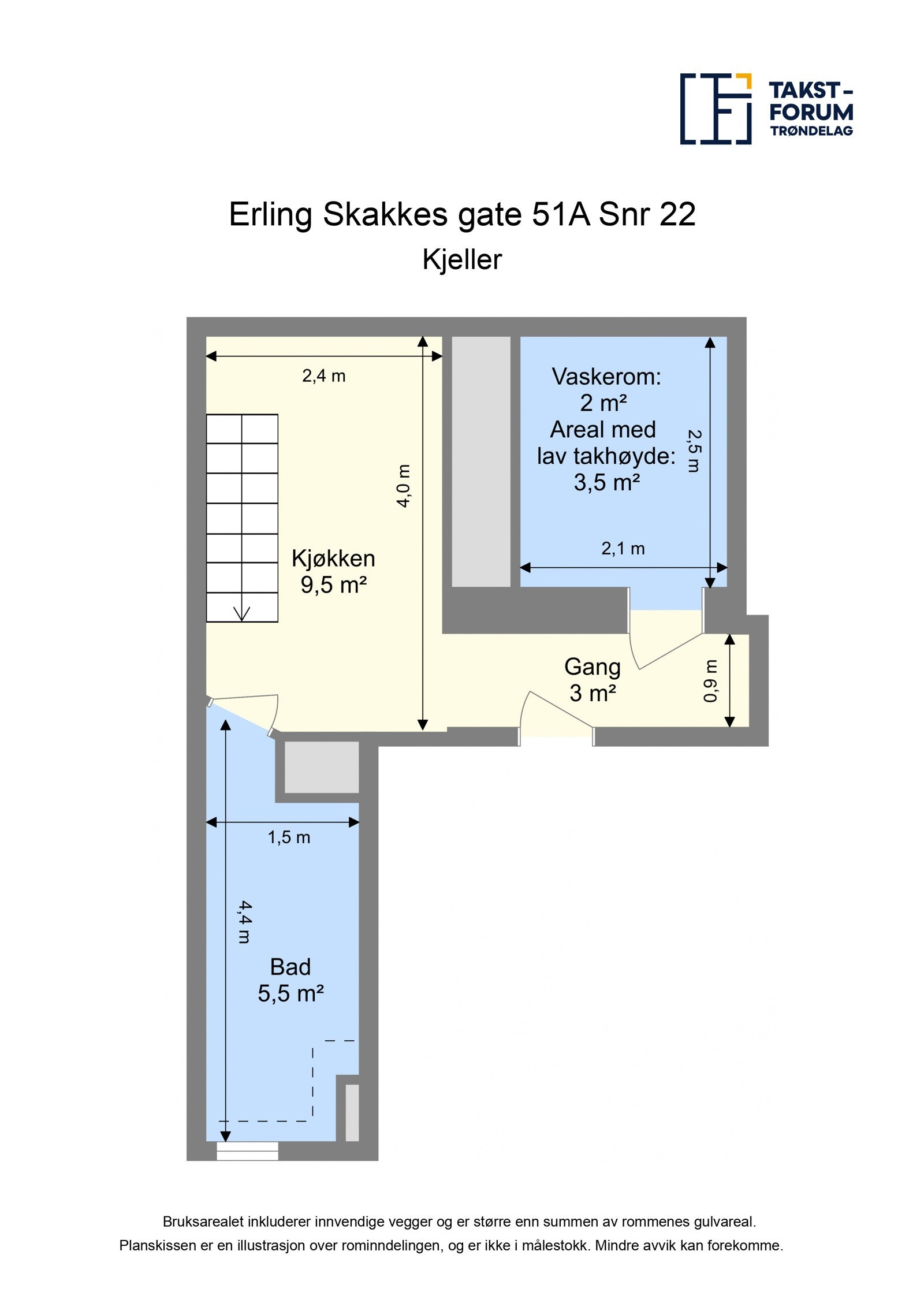 Planskisse kjeller Galleribilde
