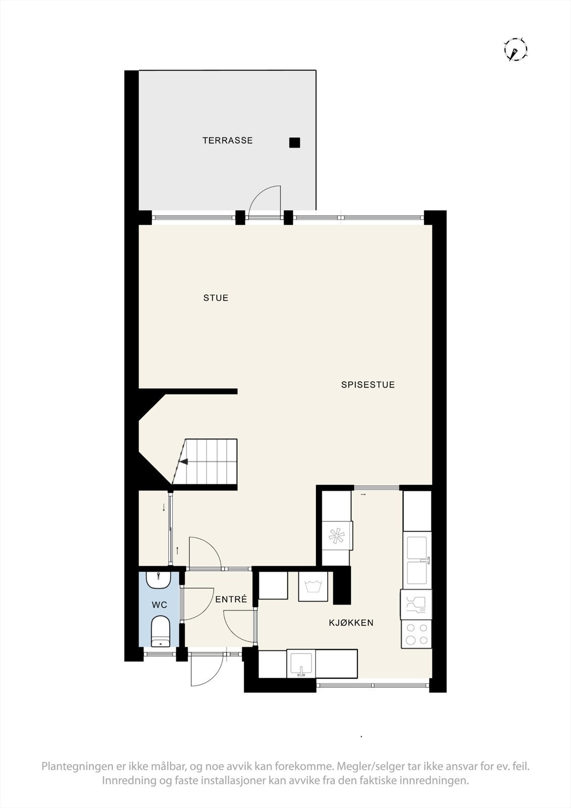 Plantegning 1.etg Galleribilde