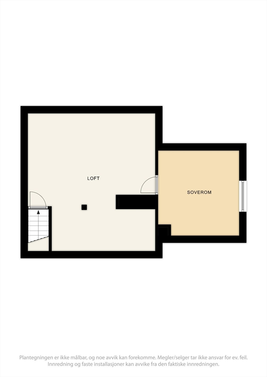 Plantegning loft. Galleribilde