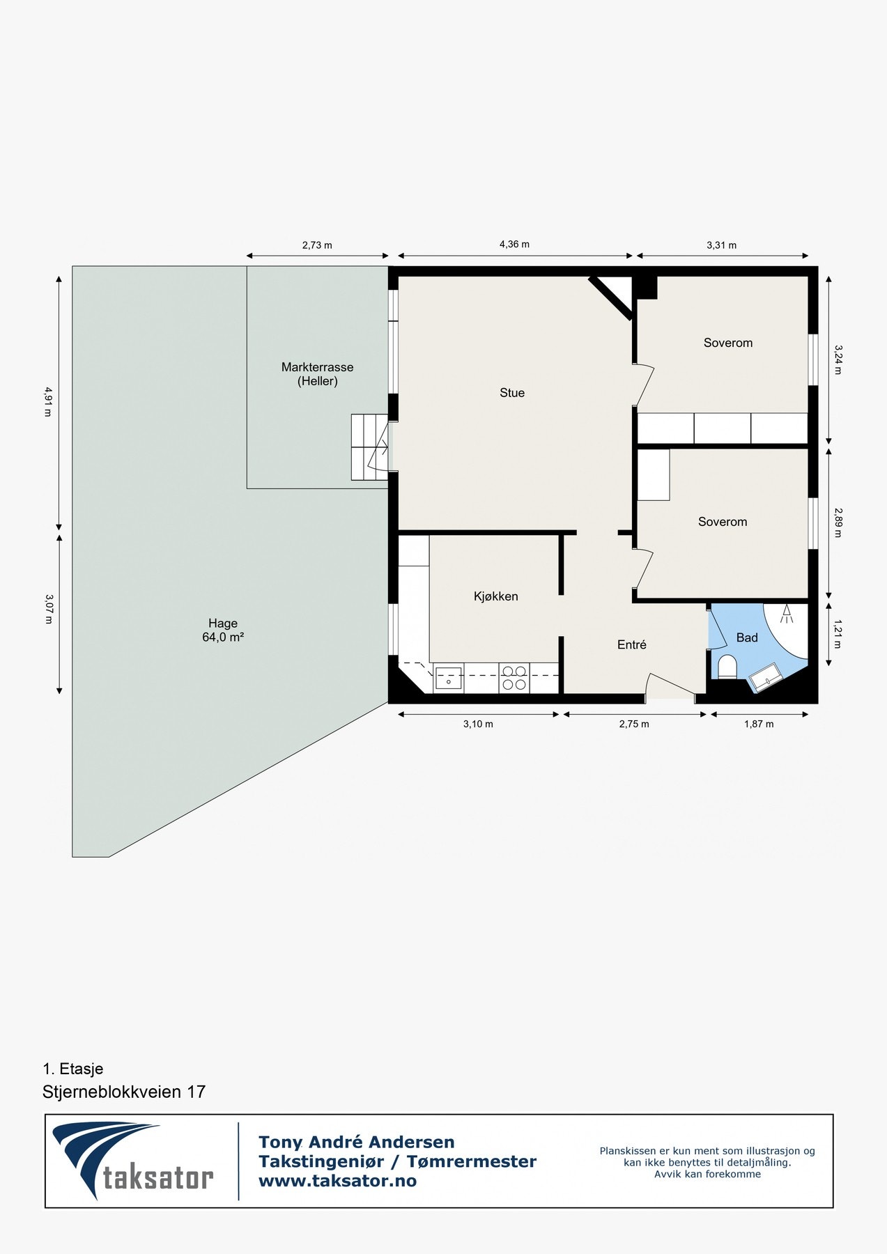 Gjennomgående og luftig planløsning med enkel tilkomst Galleribilde