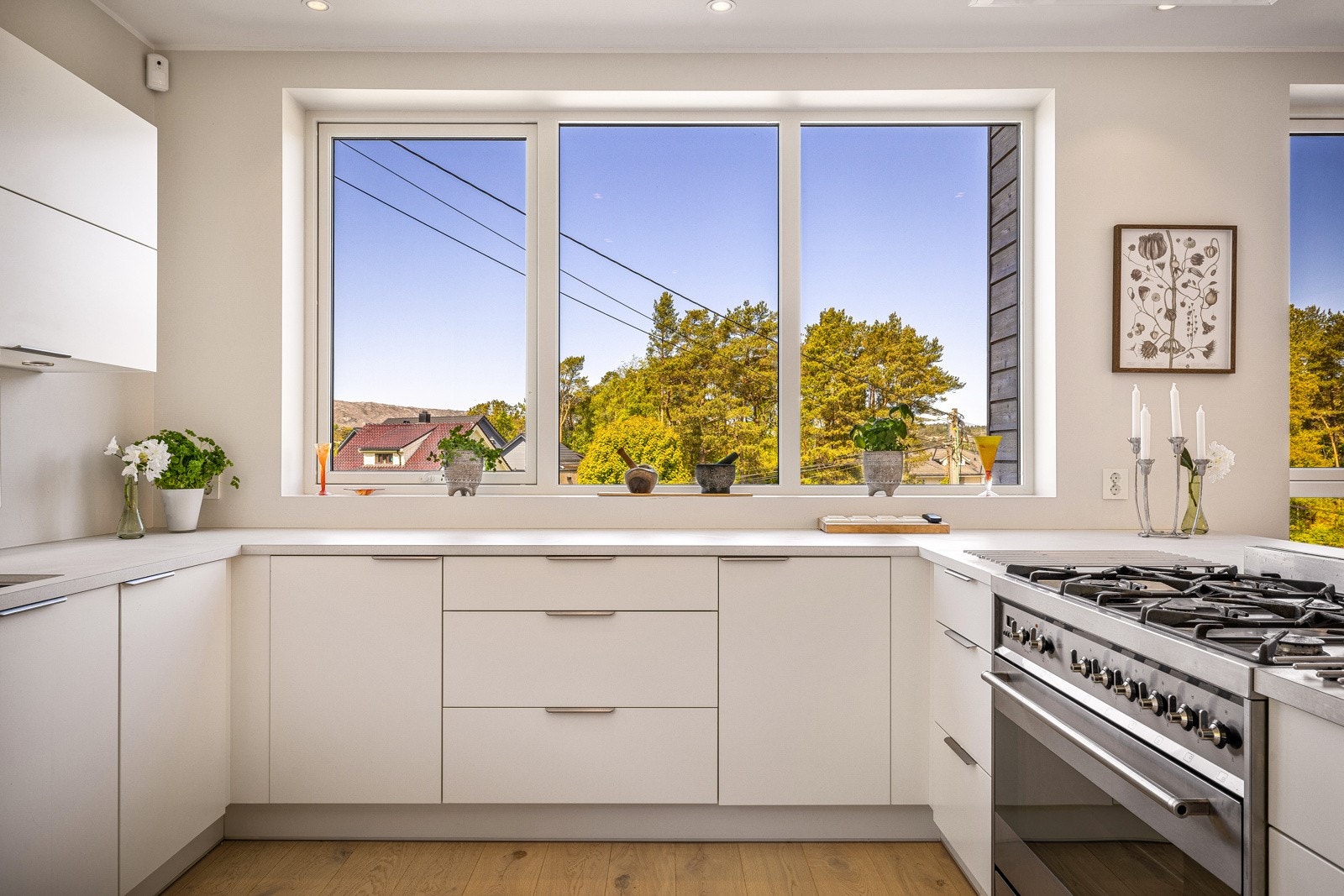 - Integrerte hvitevarer fra Neff: Stekeovn, mikro, oppvaskmaskin, stekeovn med gasskomfyr (6 bluss) -