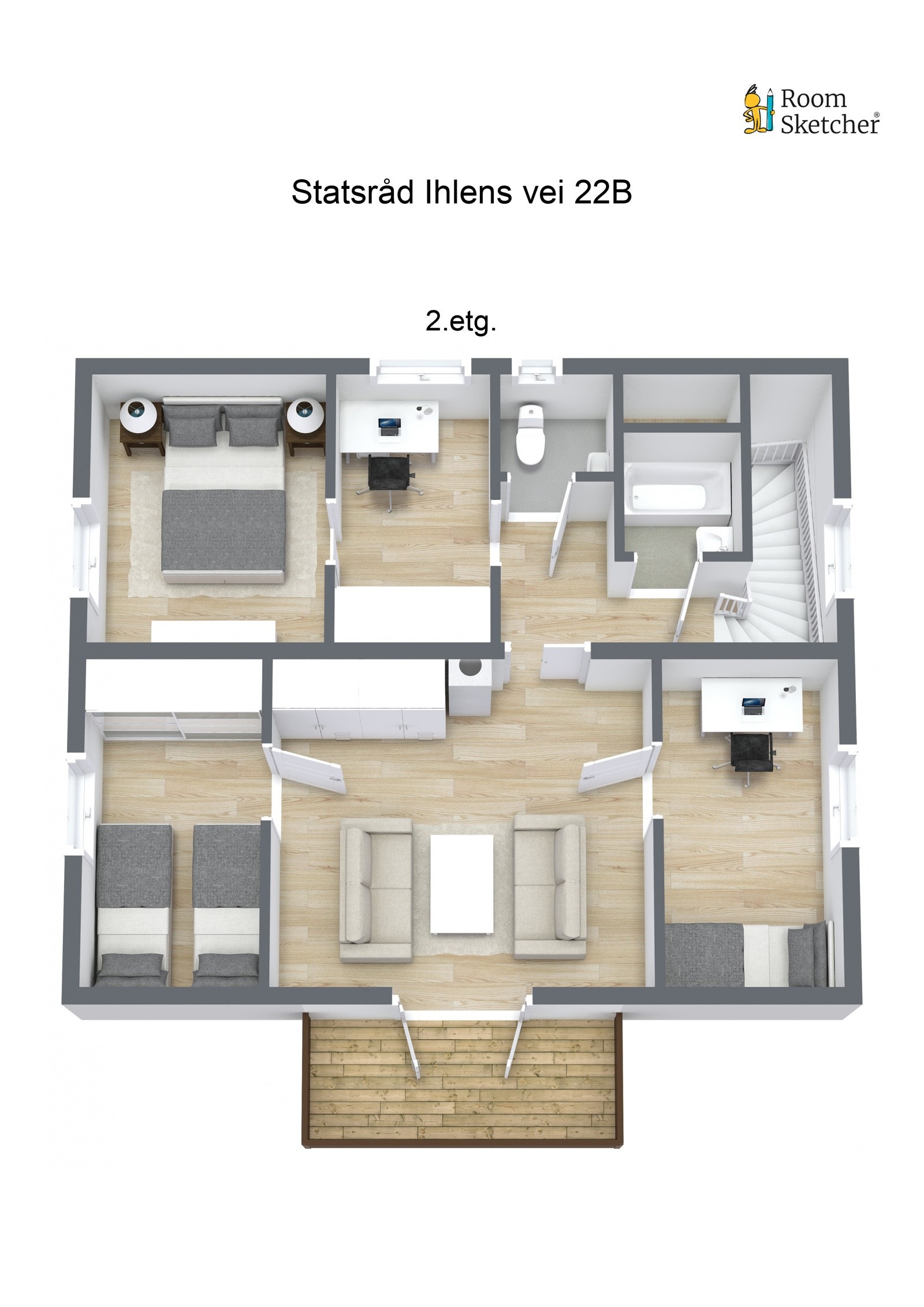 Plantegning 2. etasje Galleribilde