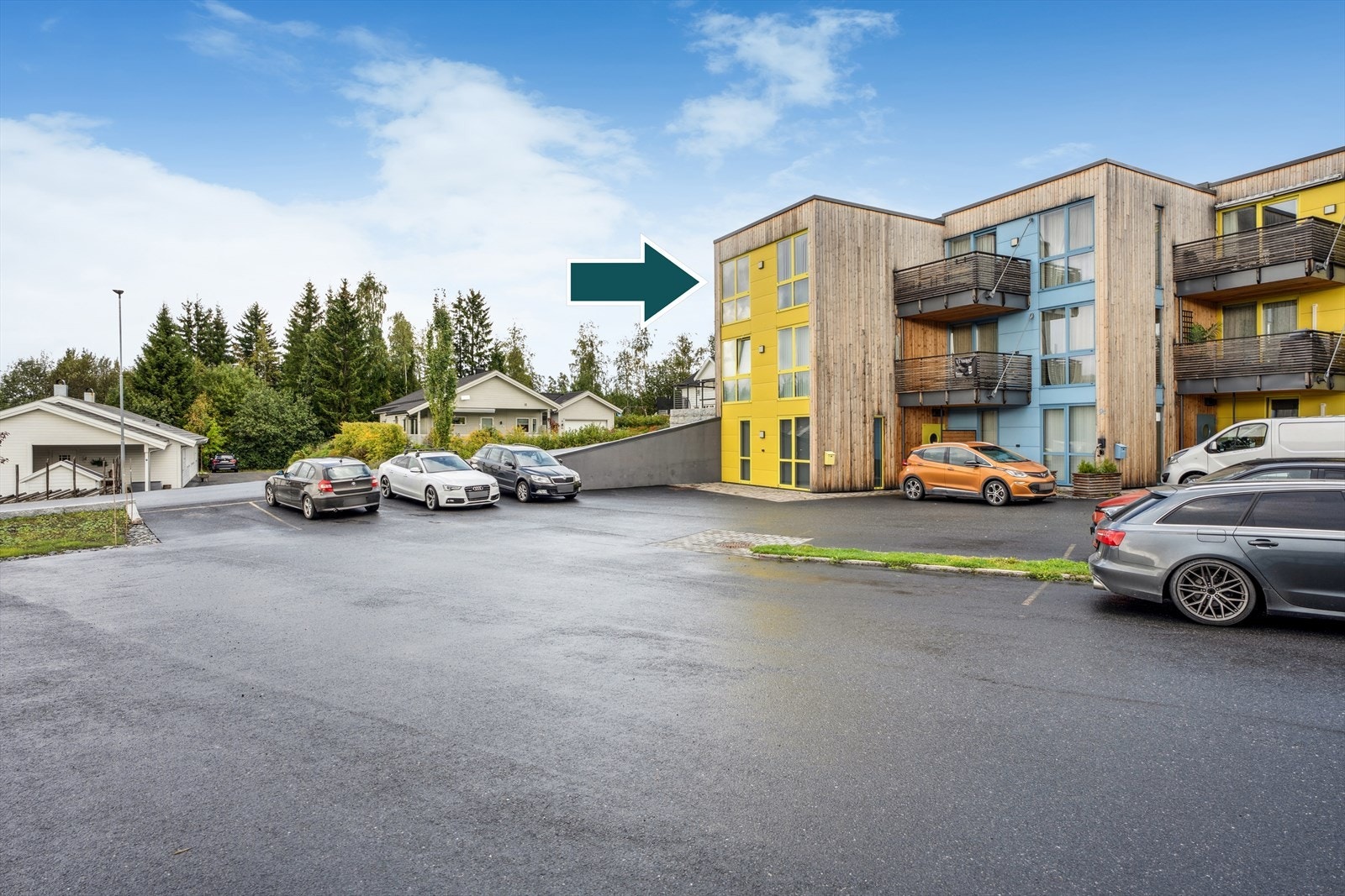 Kilden Sameie ligger i et nyere boligområde på Raufoss Galleribilde