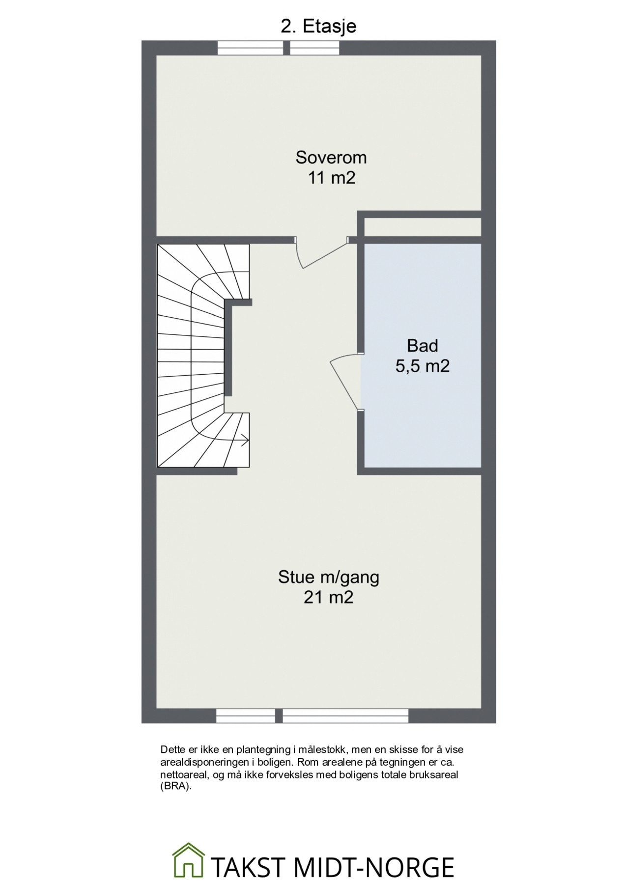 Planskisse 2. etasje. Galleribilde