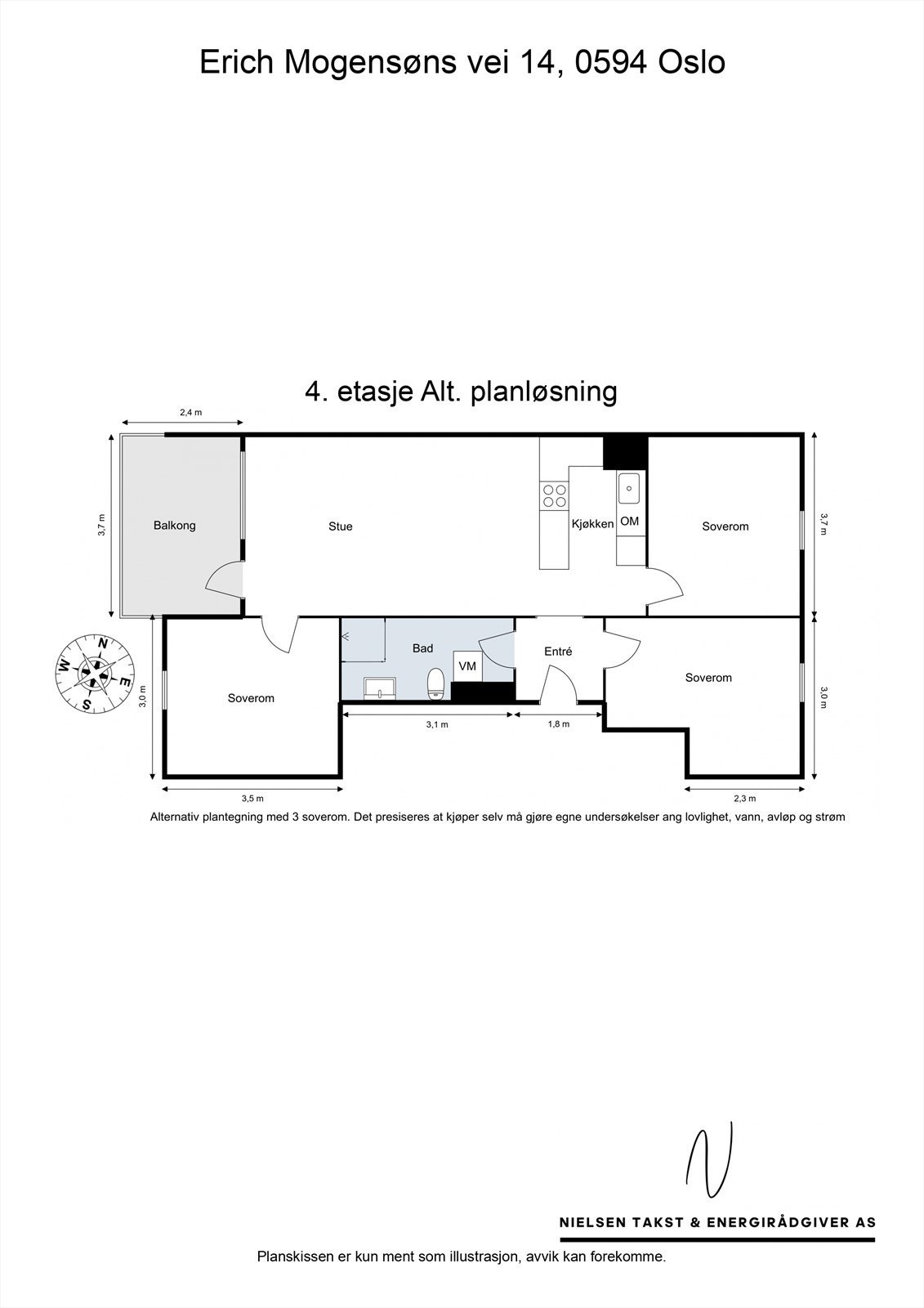 Alternativ plantegning. Galleribilde