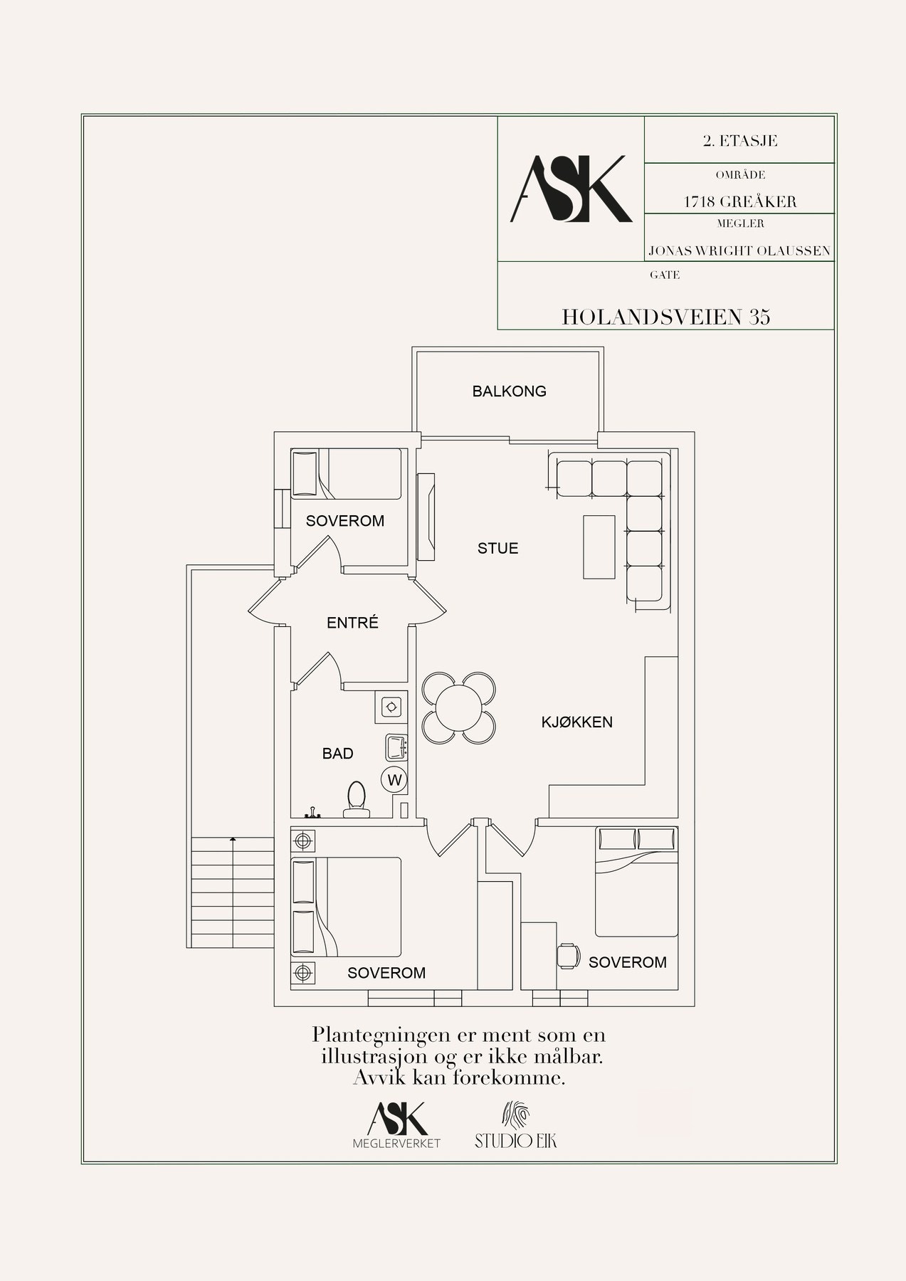 Plantegning 2. etasje Galleribilde