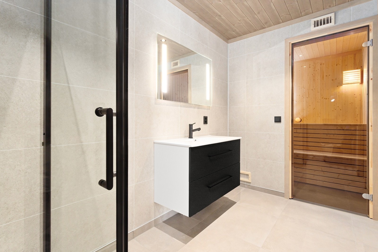 Bad med badstue Galleribilde