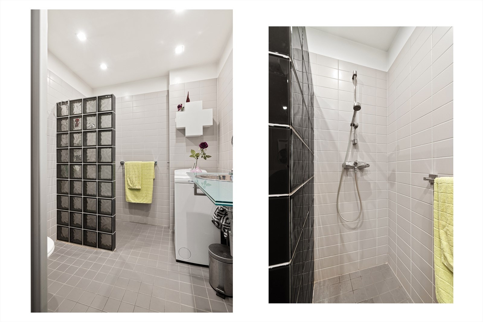 Det er opplegg for vaskemaskin. Det er også gulvvarme for ekstra komfort i hverdagen. Galleribilde