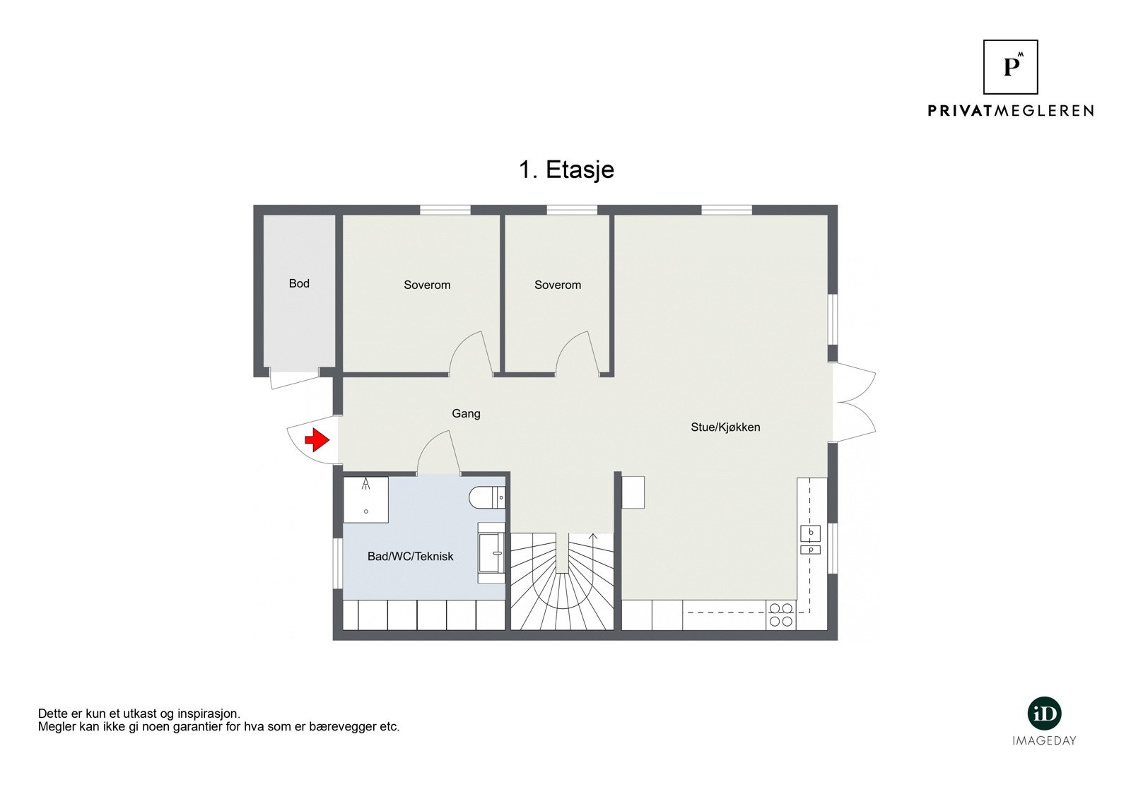 Plantegning 1.etasje. Galleribilde