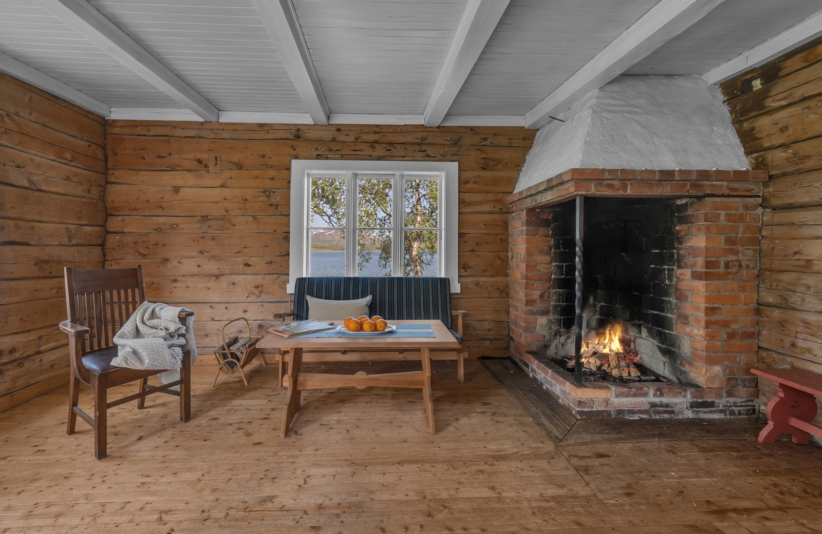 Åpen peis. Galleribilde