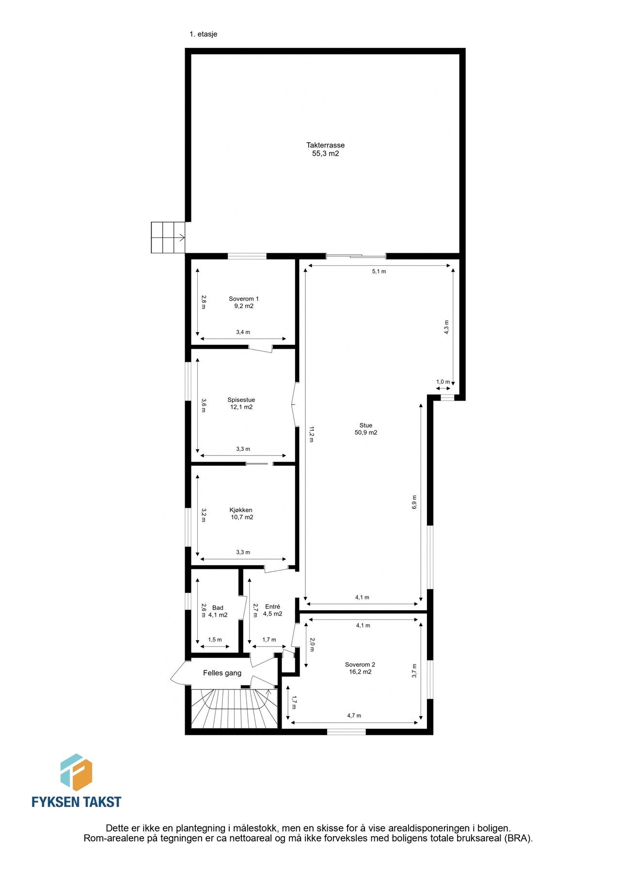 Planskisse 1.etasje. Galleribilde