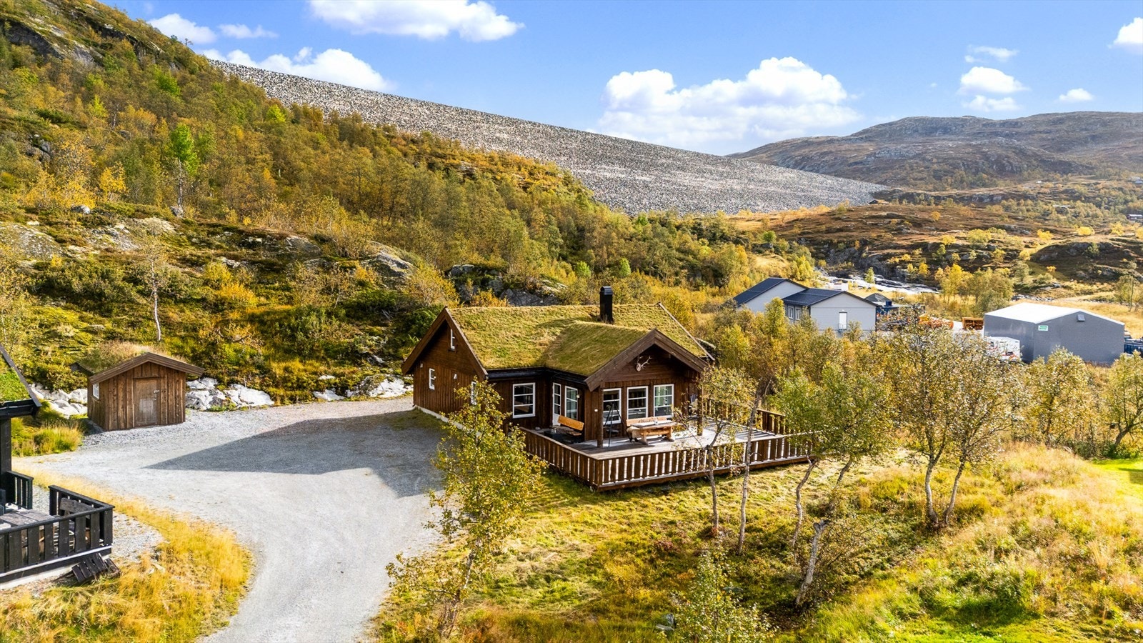 Flott og moderne hytteområde. Vinterbrøytet vei, og kjøring til døren. Galleribilde