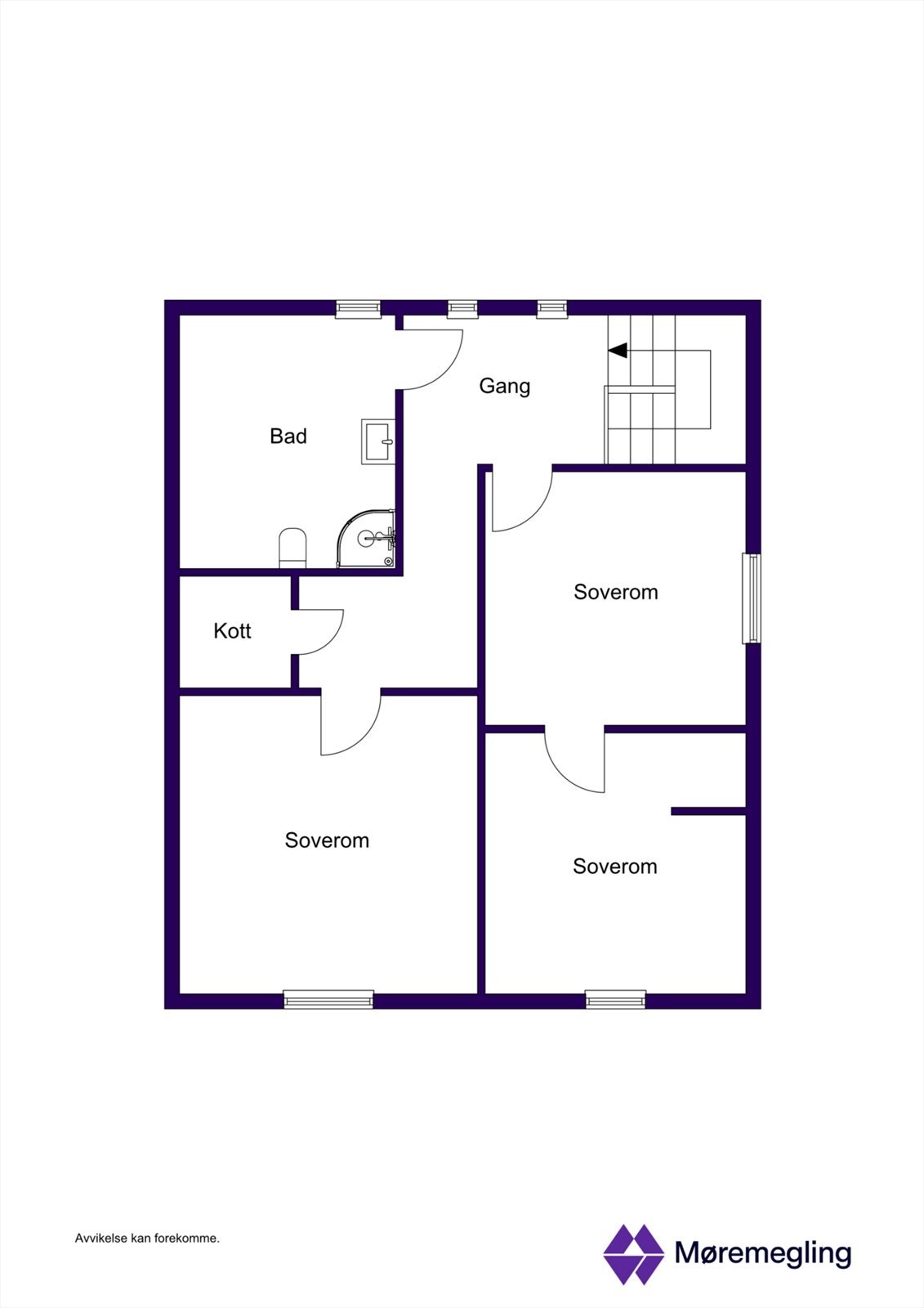 Plantegning loft - 2D Galleribilde