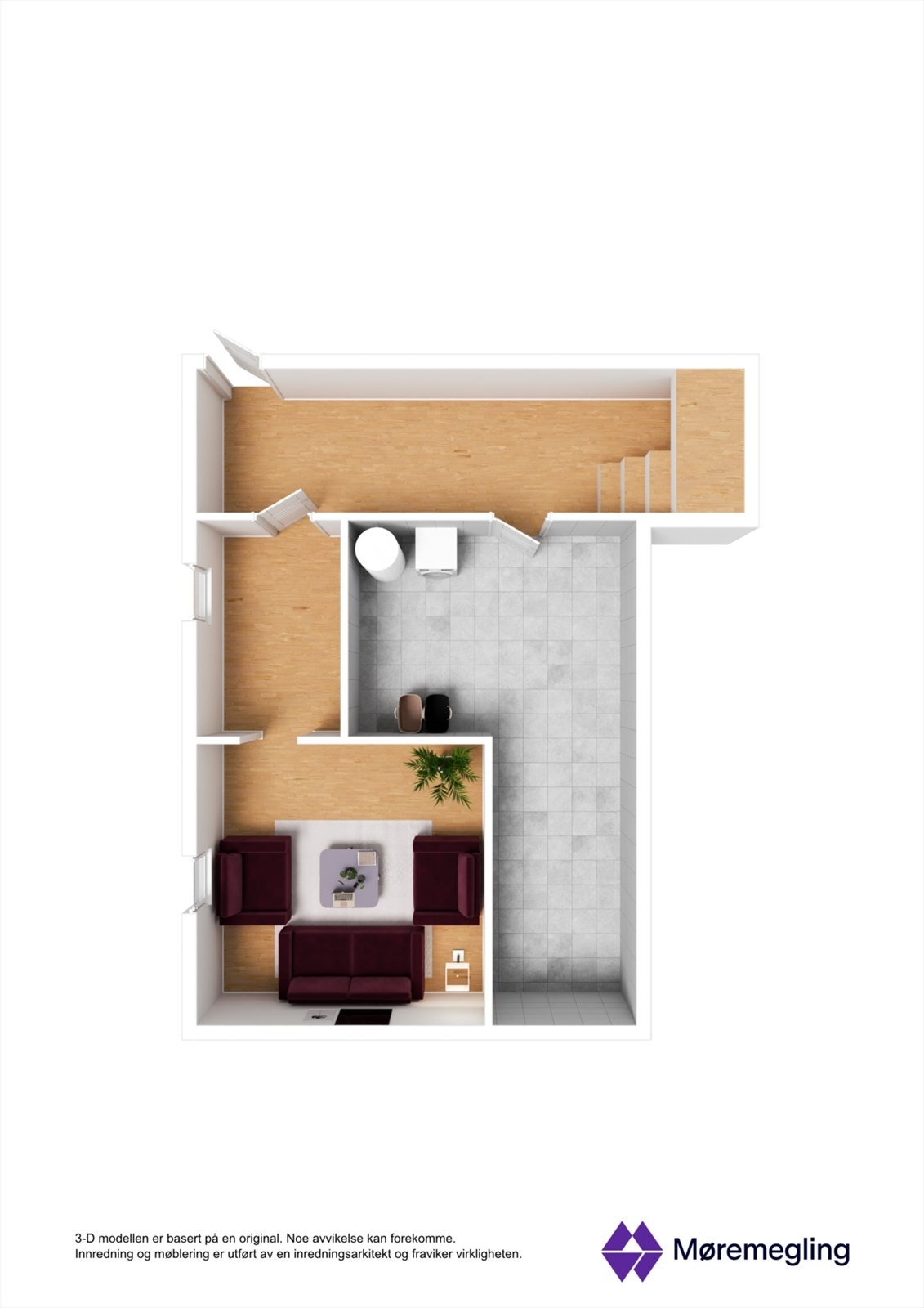 Plantegning kjeller - 3D Galleribilde