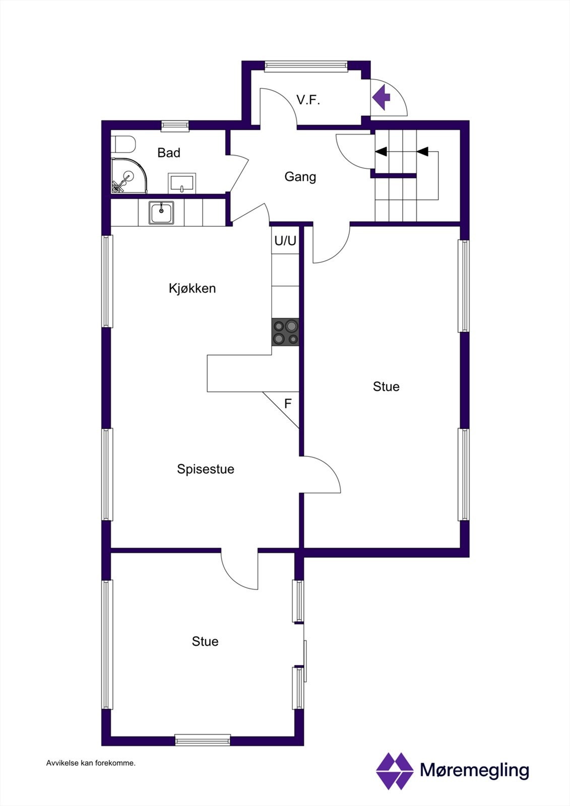 Plantegning 1. etasje - 2D Galleribilde