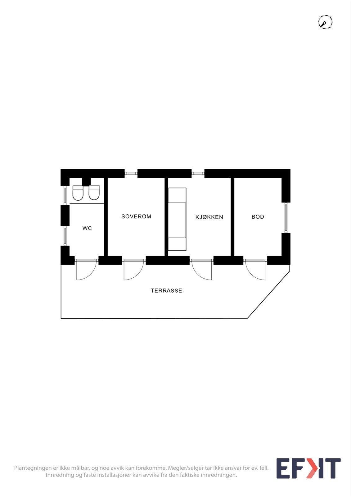 I tillegg finnes et uthus med innredet rom, boder og utedo. Galleribilde