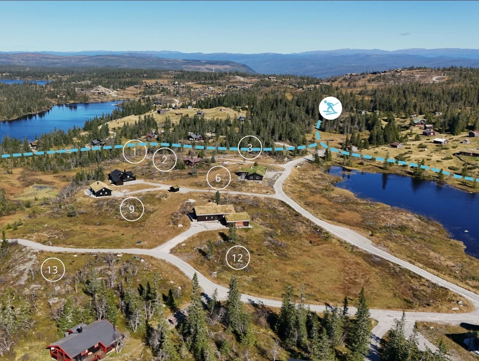 Feltet har umiddelbar nærhet til skiløypene og mange flotte turmuligheter Galleribilde