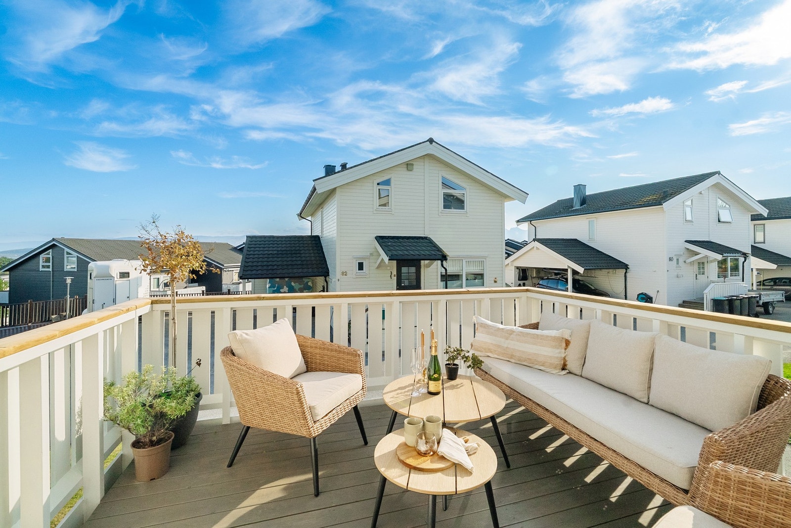 Balkong med plass til utemøblement. Galleribilde