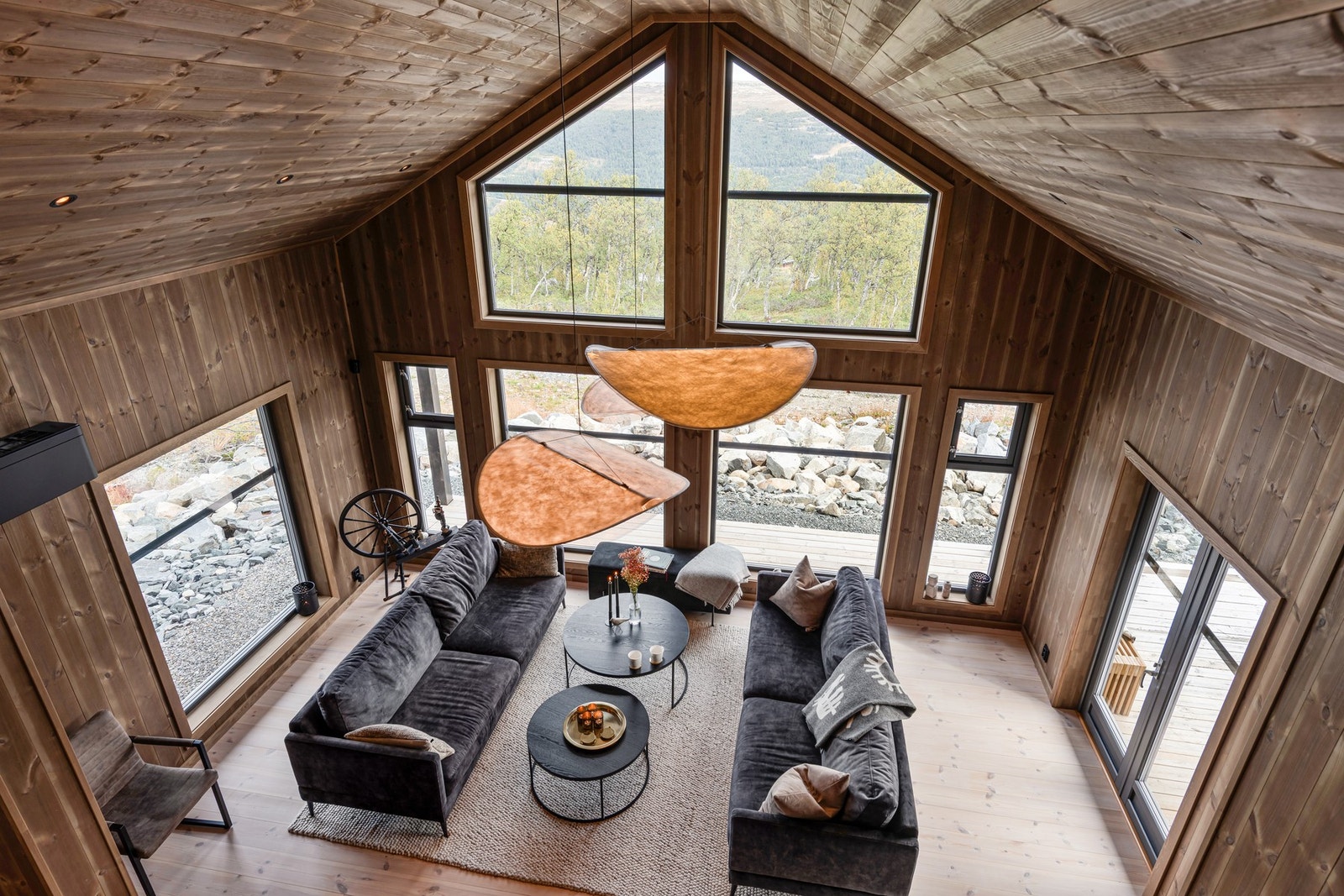 Her kan samtaler fra stuen nå helt opp til hemsen Galleribilde