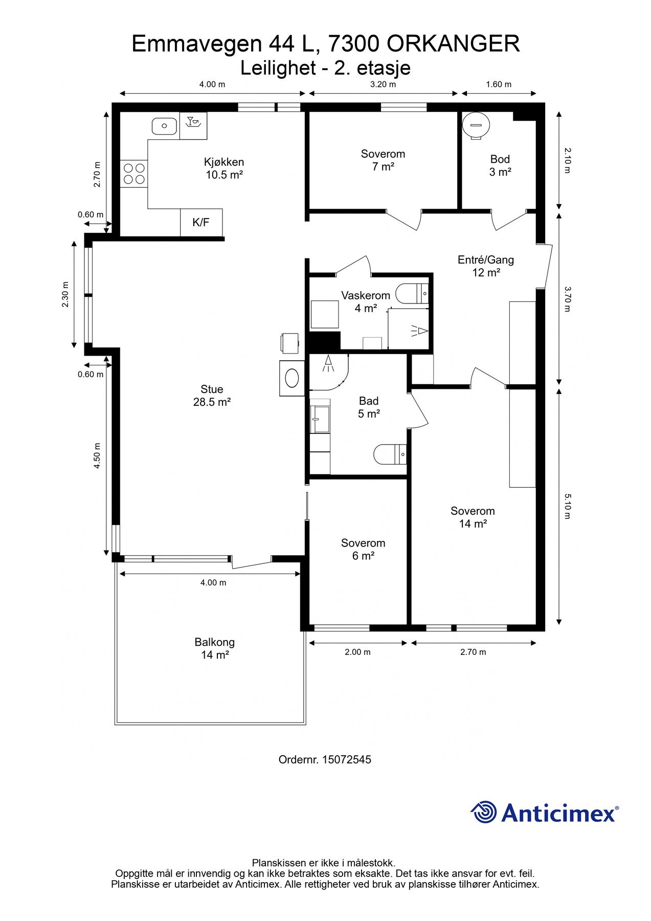Plantegning - 2.etasje. Galleribilde