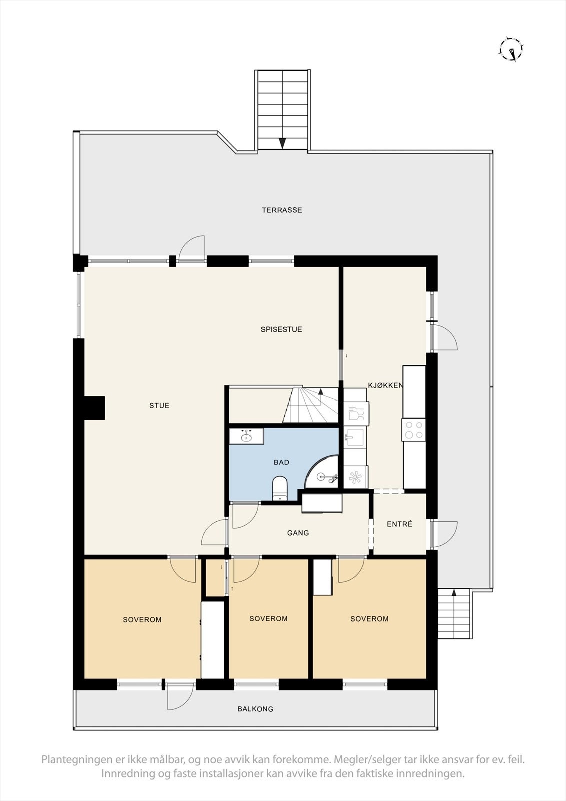 Plantegning 1. etasje Galleribilde