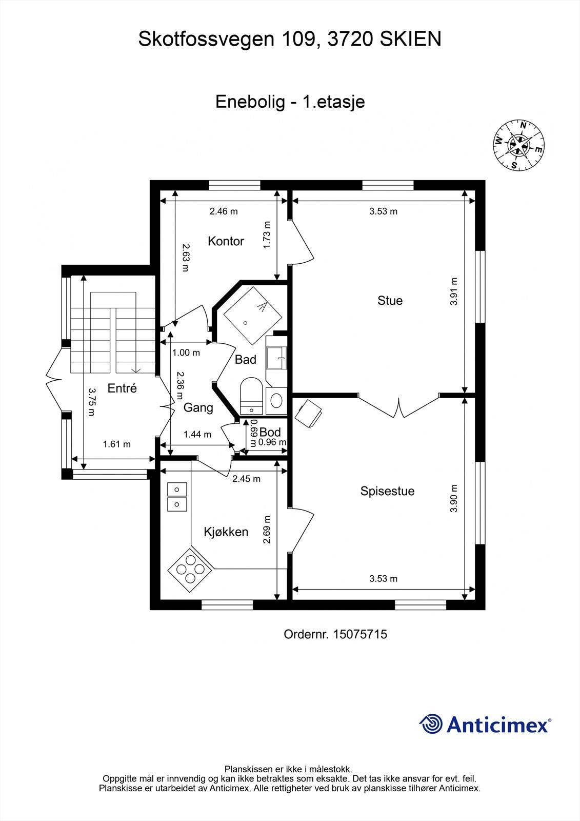 Plantegning - 1.etg. Galleribilde