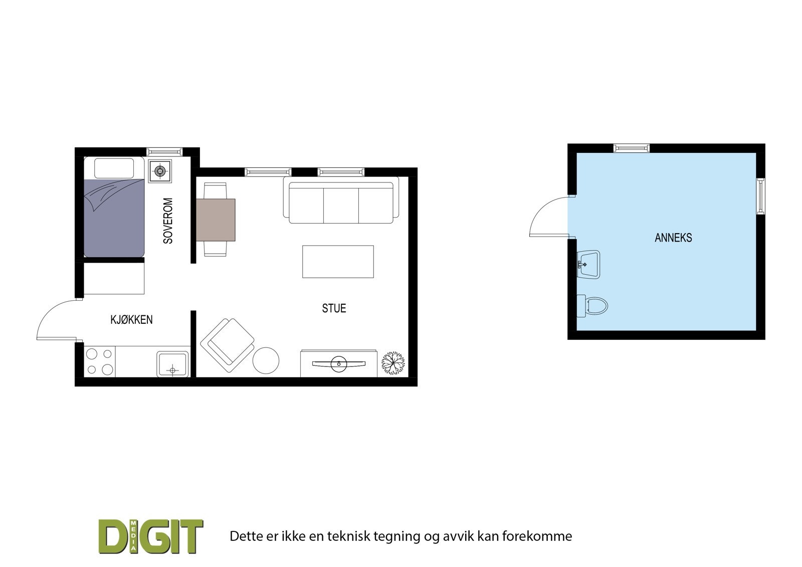 Fjordstien 18 Plantegning. Galleribilde