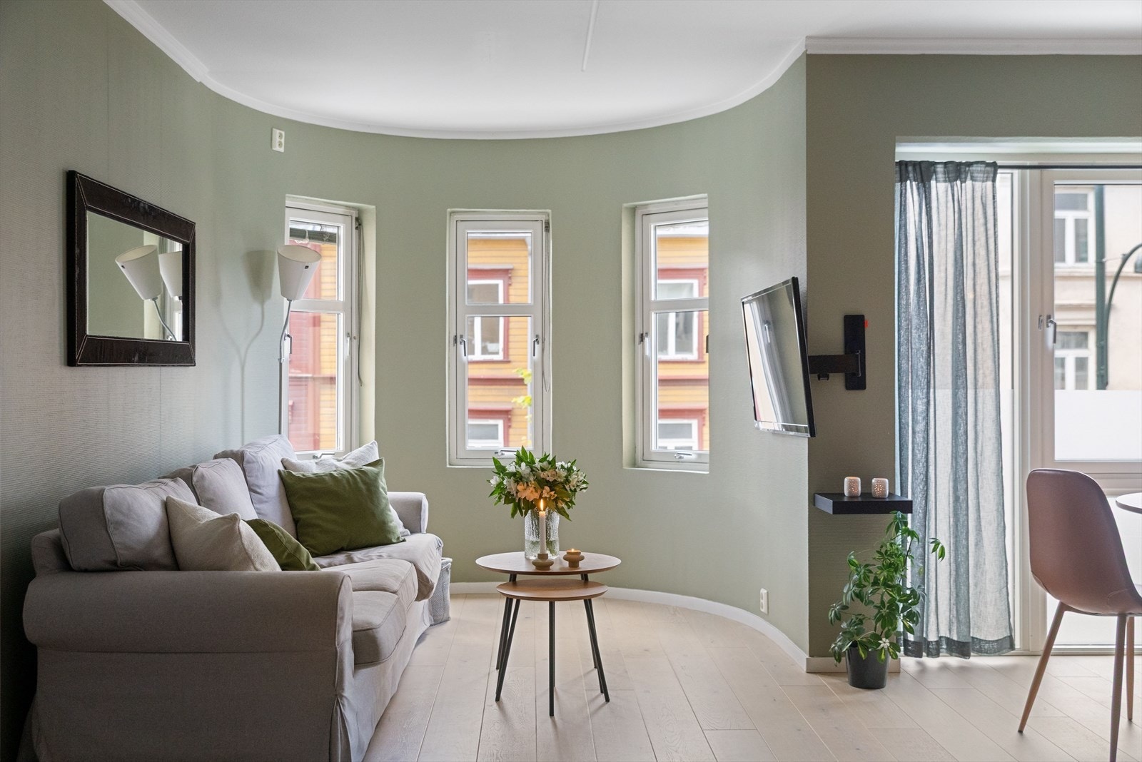 Leiligheten har en flott karnapp som gir et flott særpreg. Galleribilde