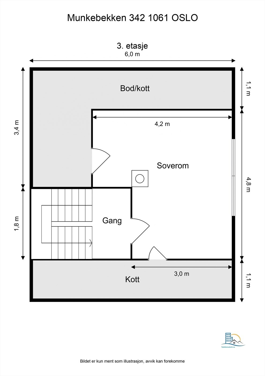Plantegning - 3. etasje Galleribilde