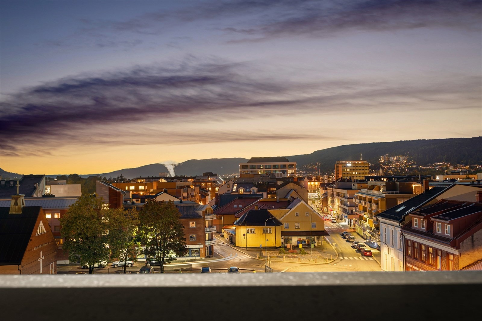 Utsikt fra takterrasse Galleribilde