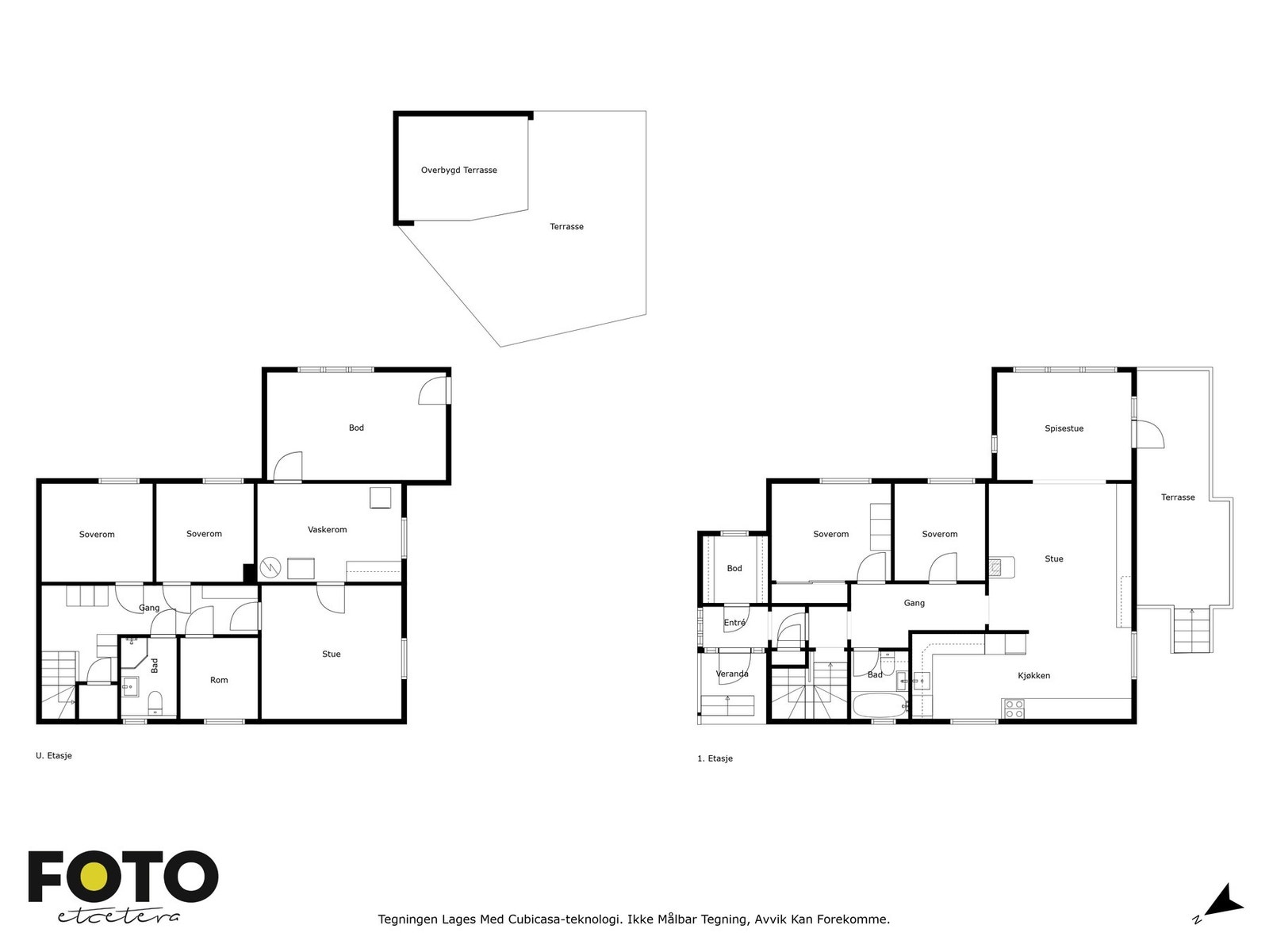 Plantegninger begge etasjer Galleribilde