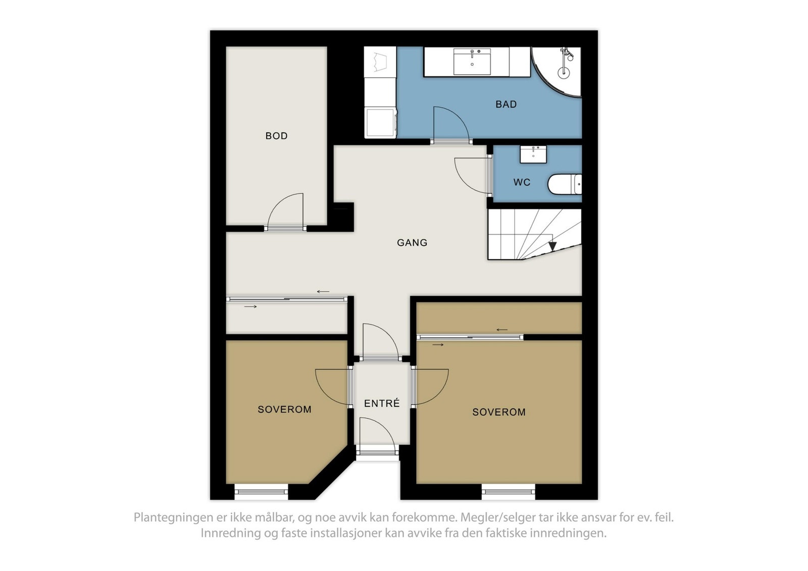 Plantegning 1. etasje Galleribilde
