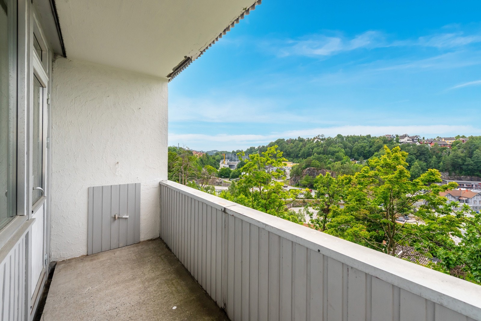 Fin utsikt fra balkongen. Galleribilde
