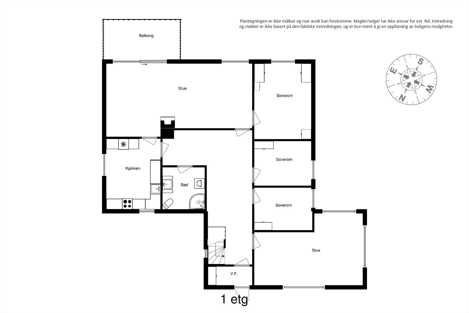 Plantegning 1. etasje Galleribilde
