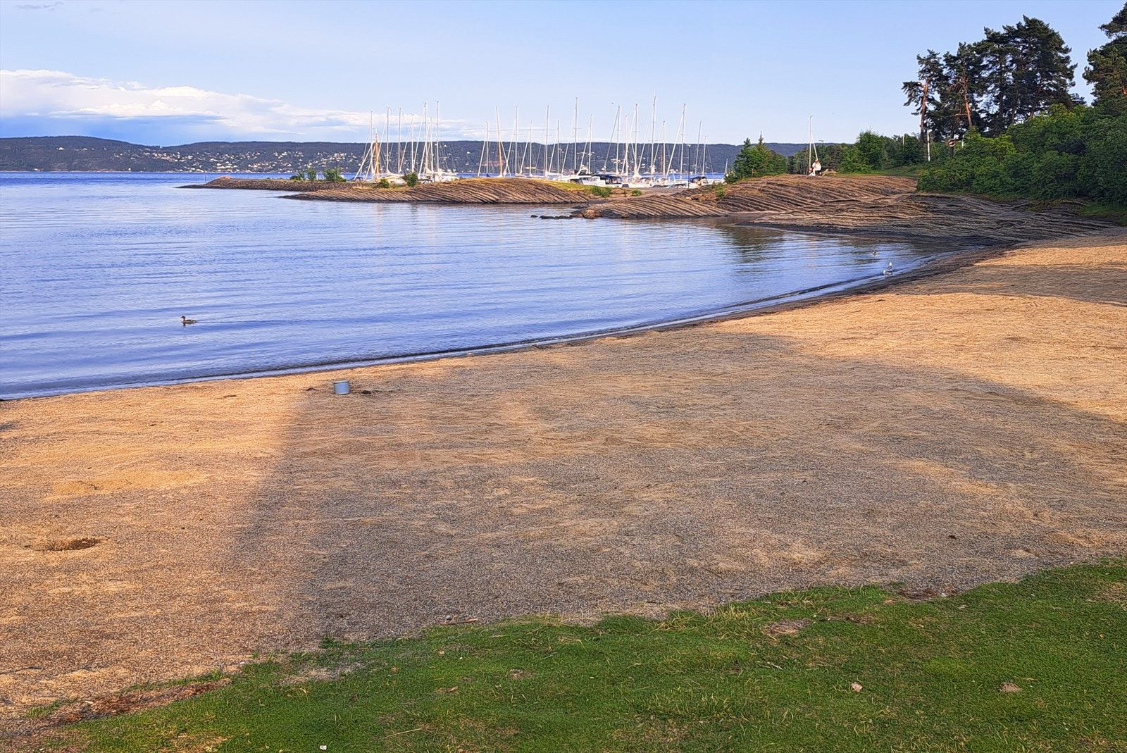 Badeplass og båthavn ved Vollen. Galleribilde